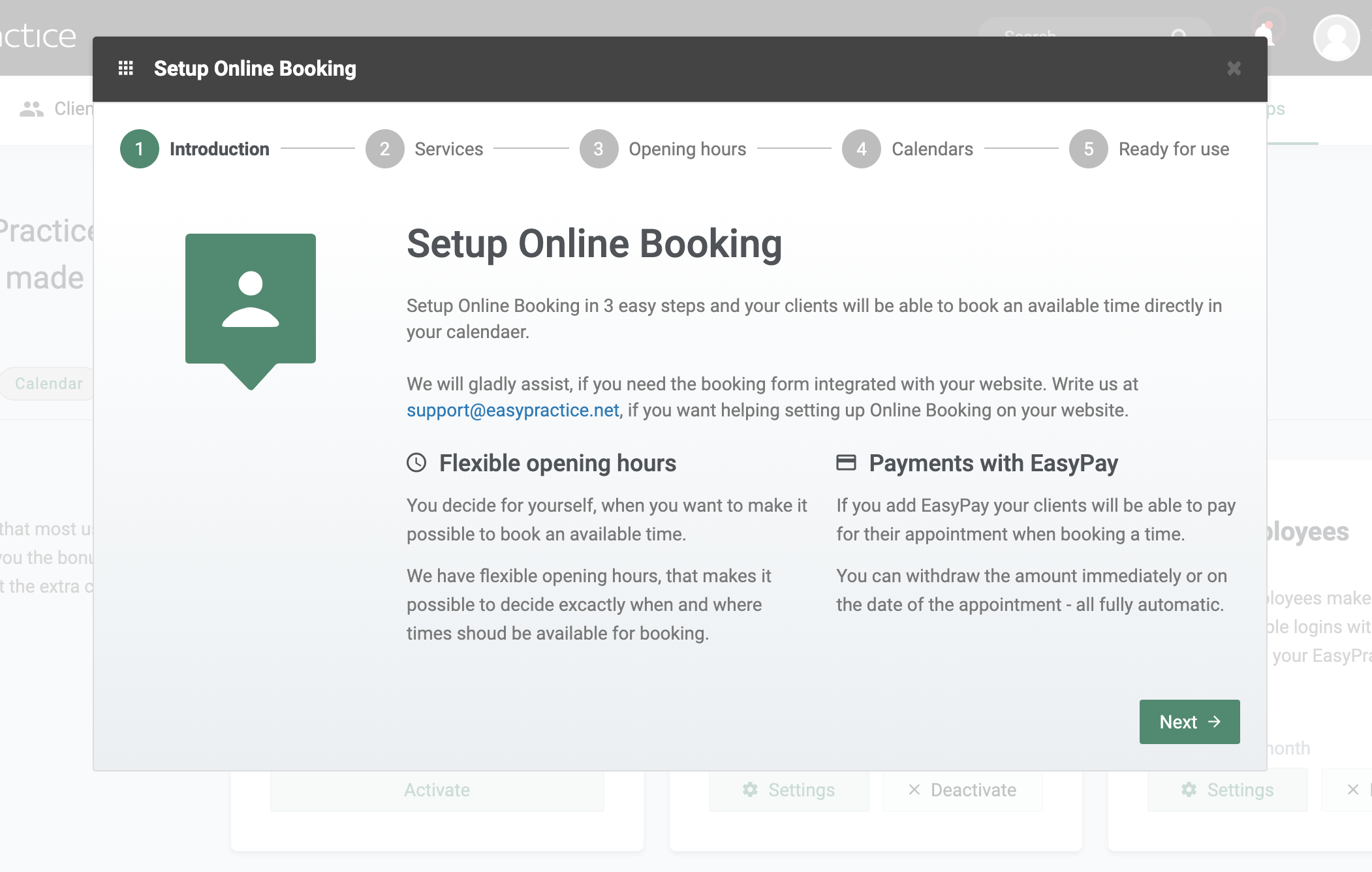 Guide to set up online booking form in few steps with EasyPractice