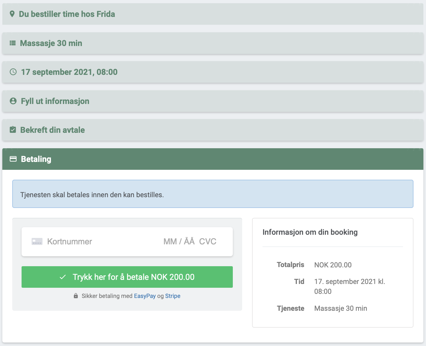 Betal online med EasyPay