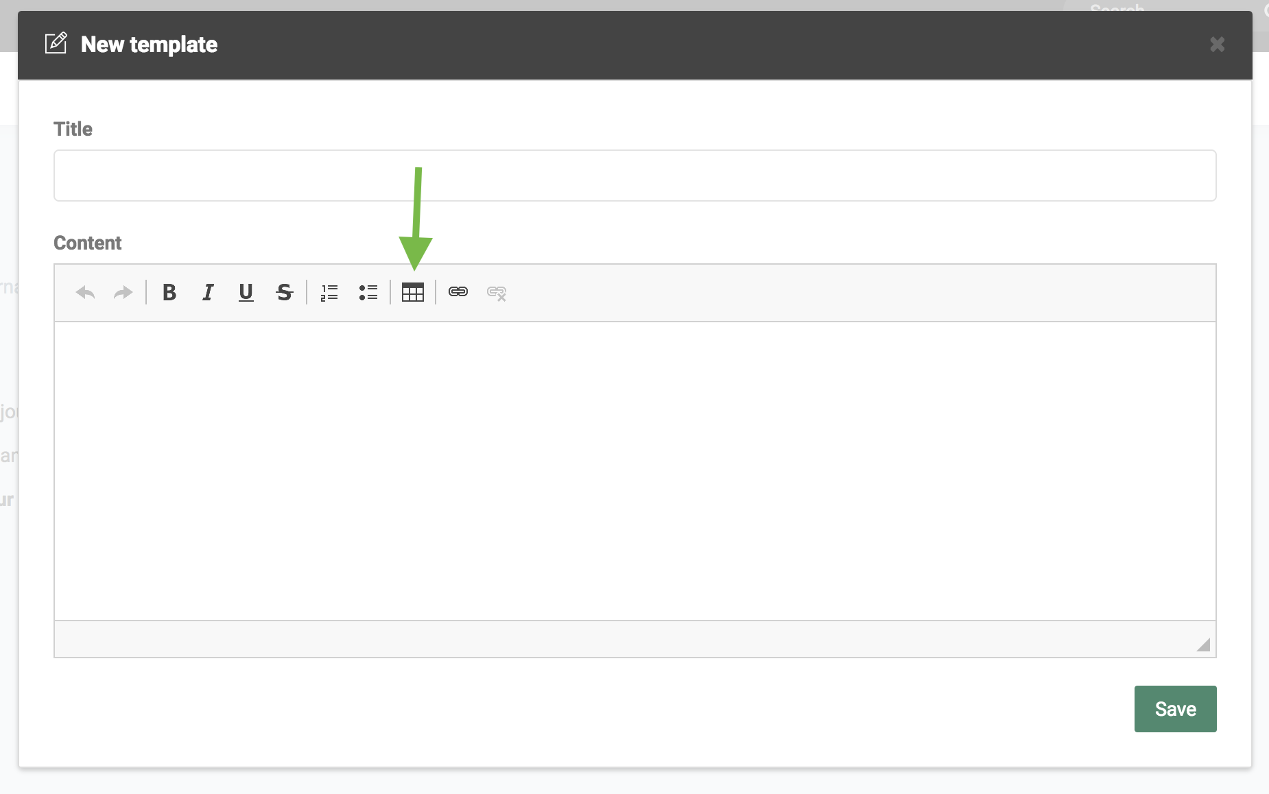 Guide for creating new tables in journals