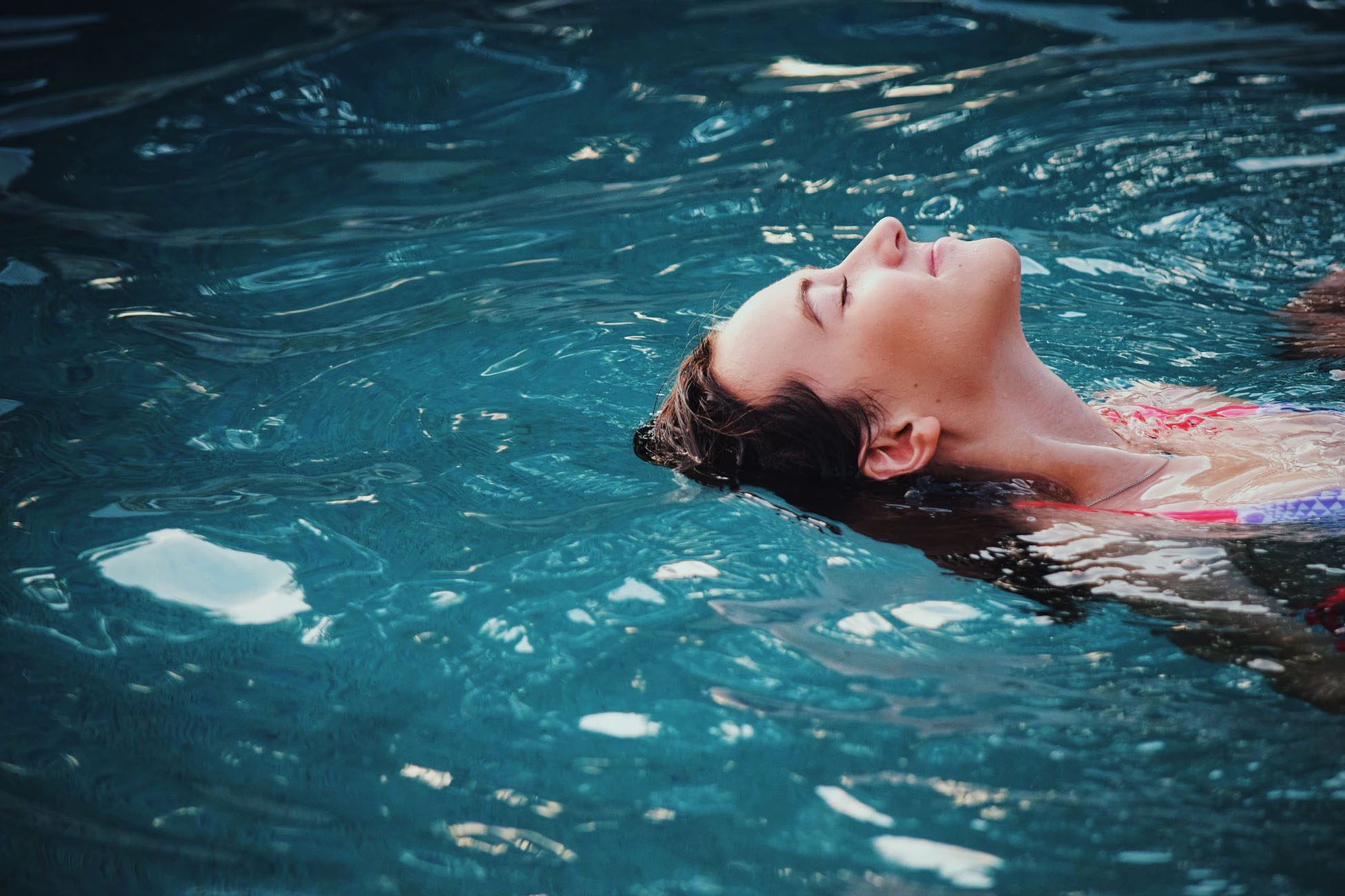 Woman swimming in a pool