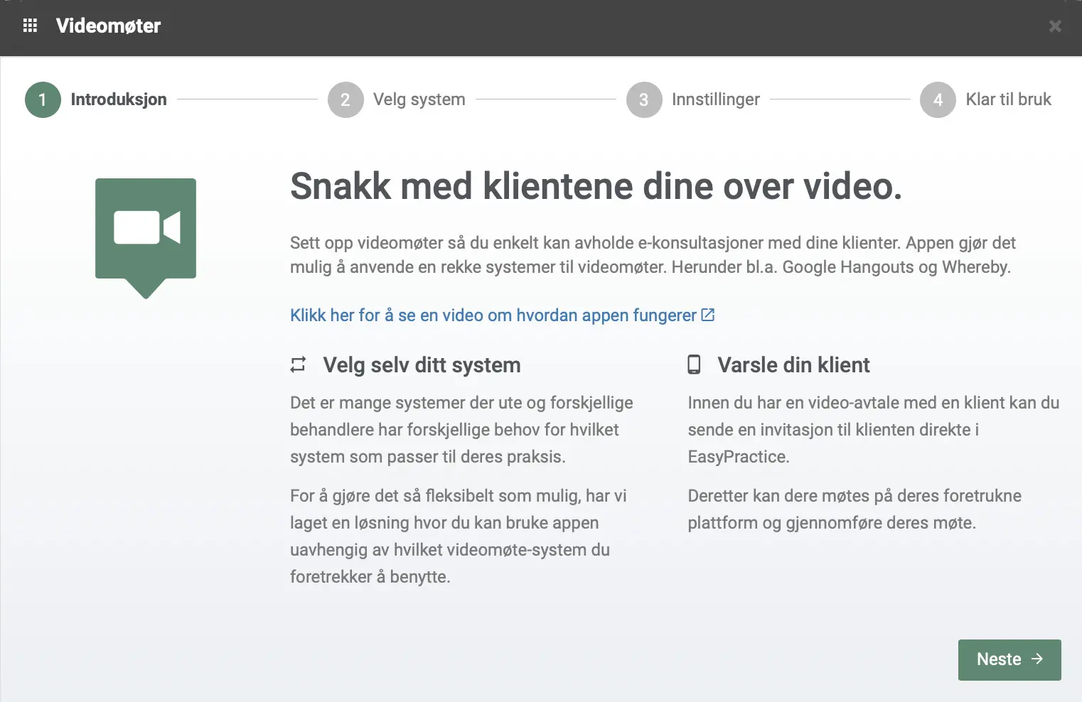 Aktivering av Videomøter-appen