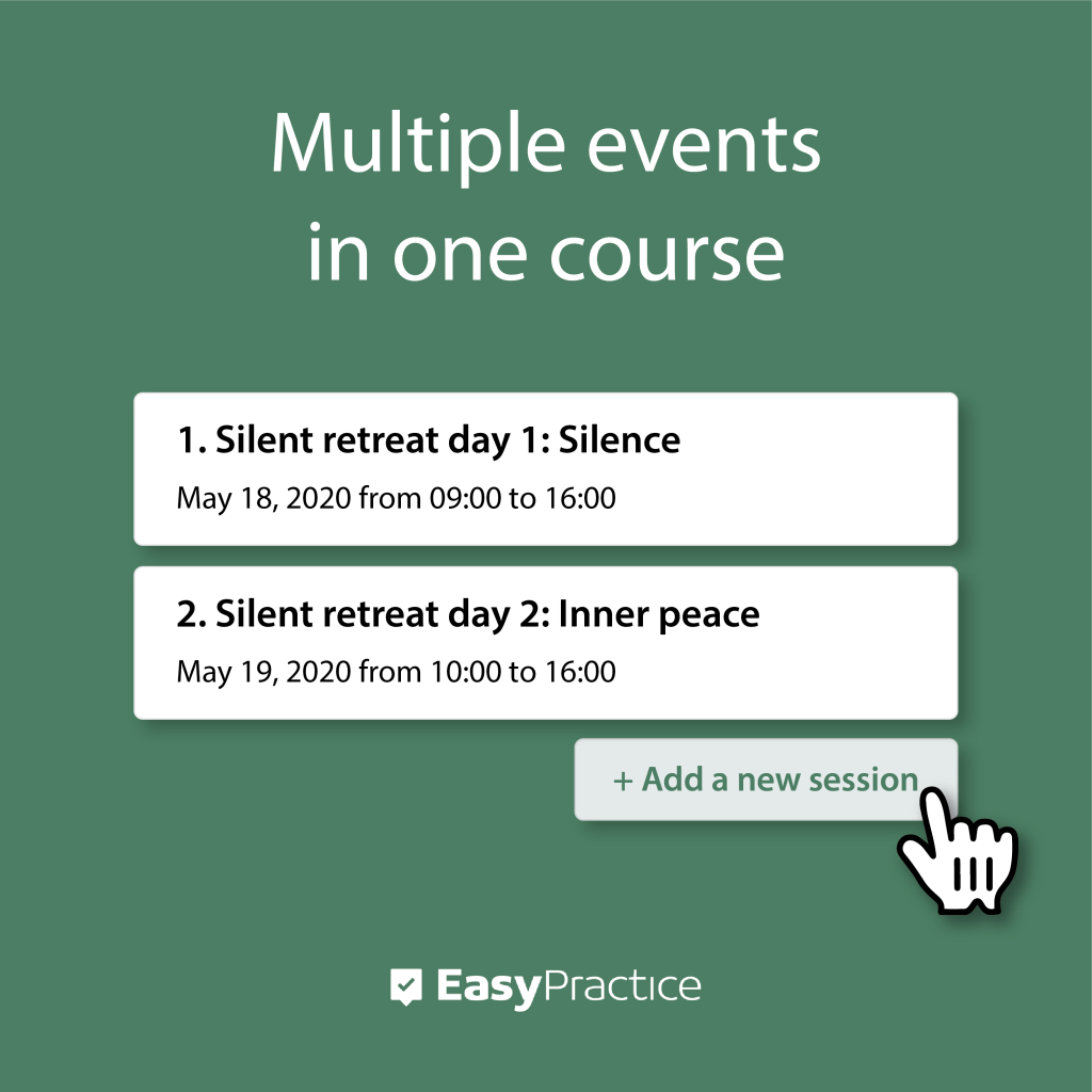 Showing you how to have multiple events in one course.