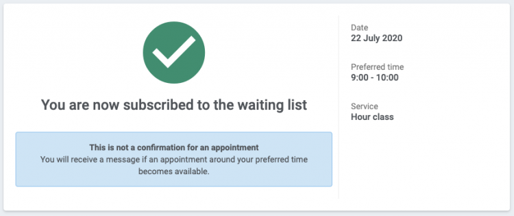 Guide for using the Waiting Lists app to keep your calendar full