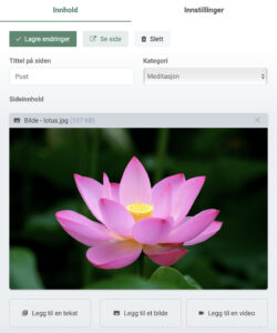 Bilde av en rosa blomst i innholdet til et online kurs 
