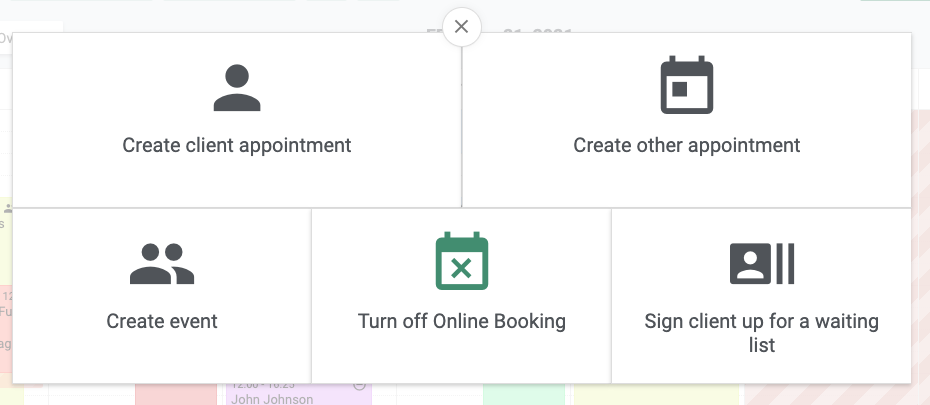 Settings overview for each individual calendar