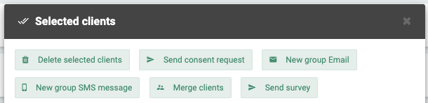 Option to send a consent request directly to selected customers.