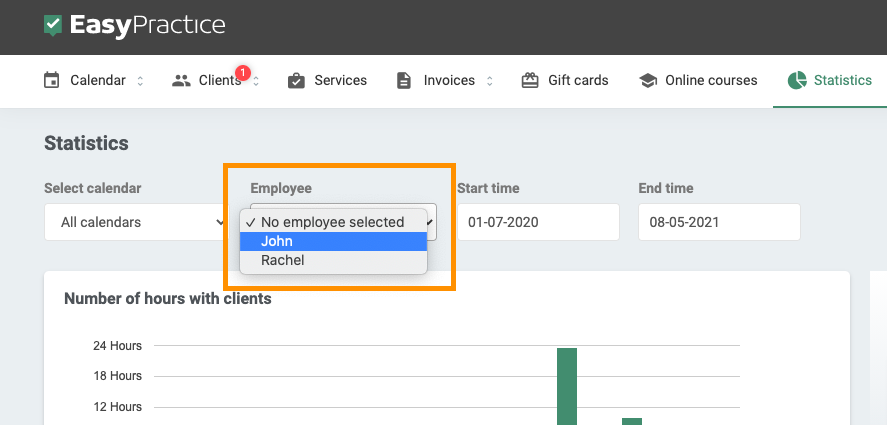 Settings for Tracking statistics of each Employee