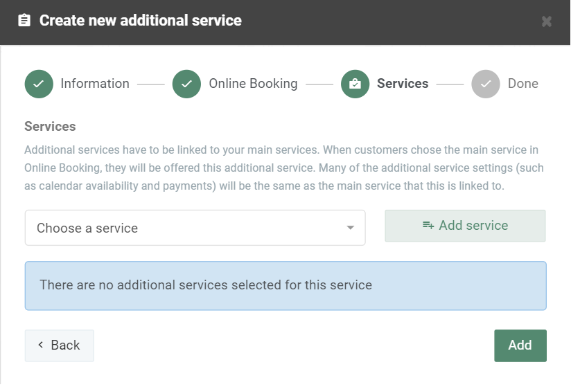 Additional services creation