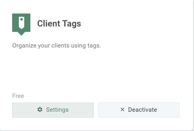 Overview of Client tags settings