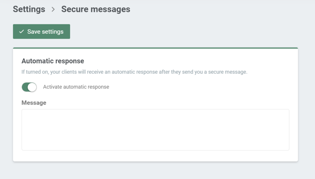 Setting up Secure Messages