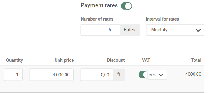 Payment rates overview