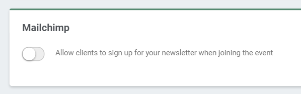 Event Mailchimp option