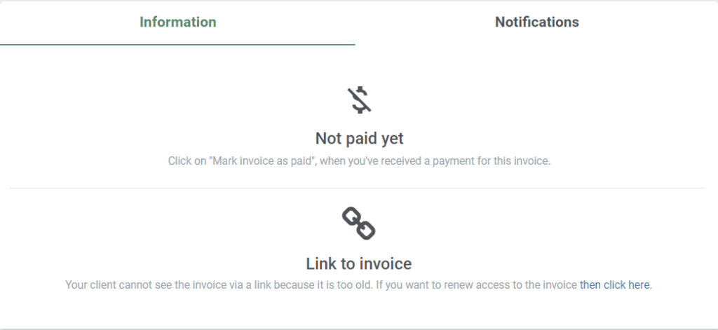 Possibility to renew Expiration date for an invoice link