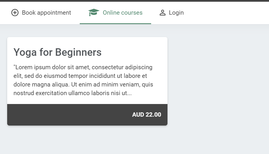 Example of an online course