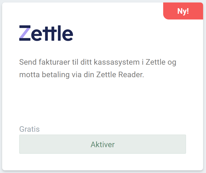 Zettle-app in EasyPractice