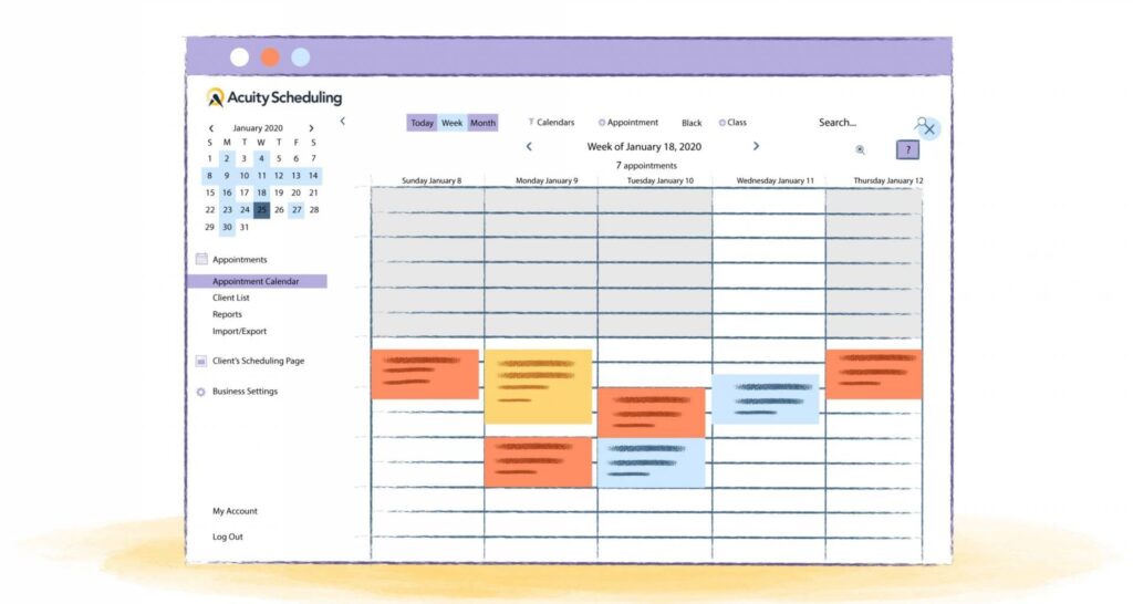 Acuity Scheduling calendar views