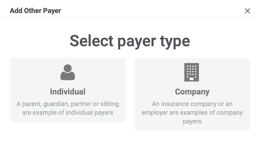 Add other payers to an invoice guide