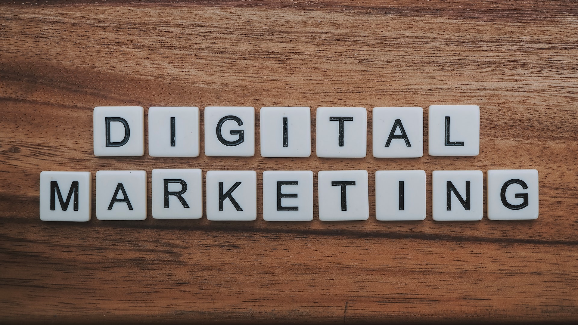 Digital Marketing in white Alphabets