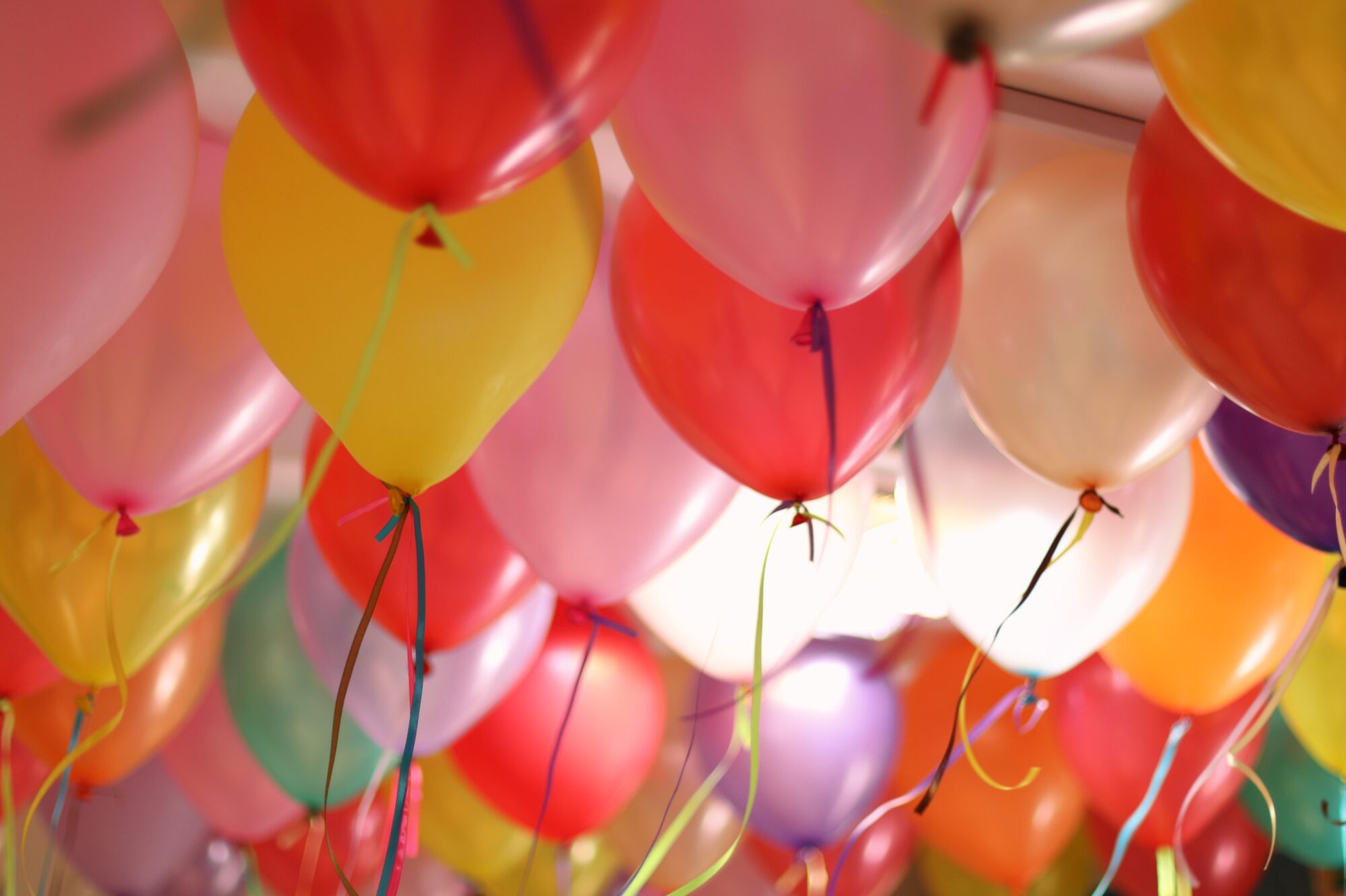 Balloons in multiple colours