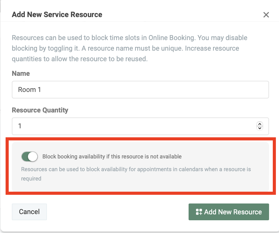 Resource Management App Settings