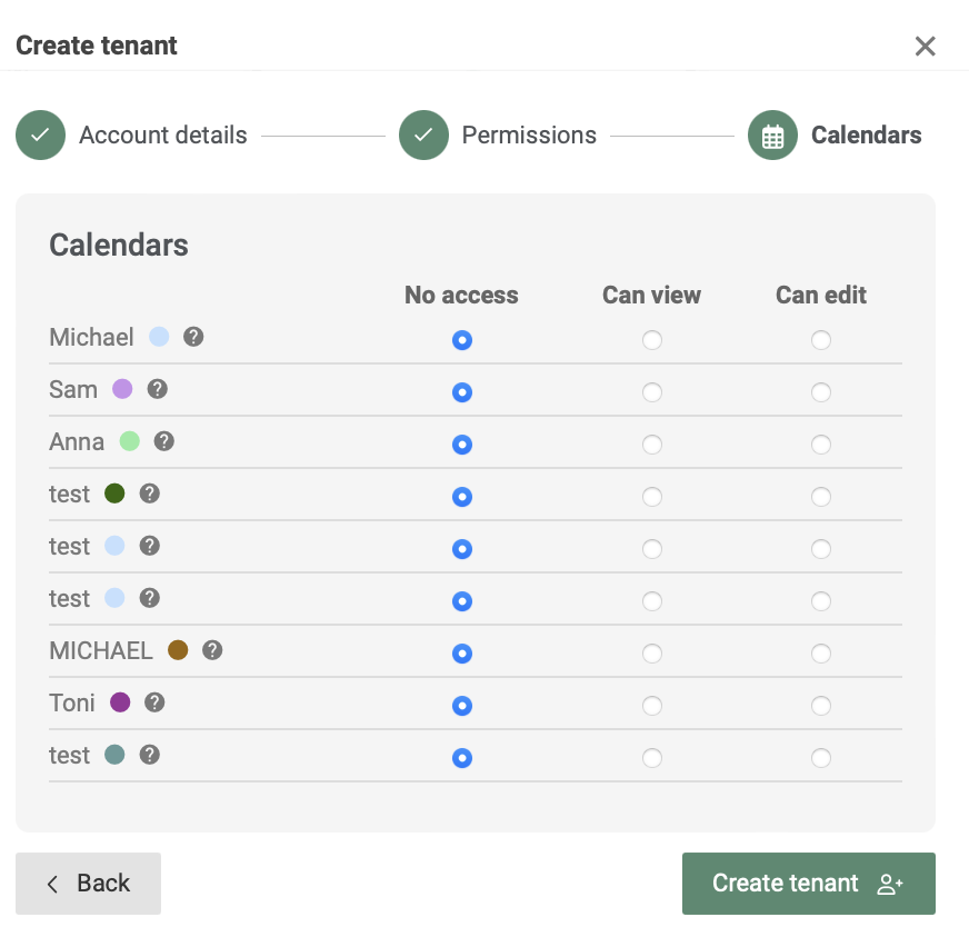 Tenant app settings