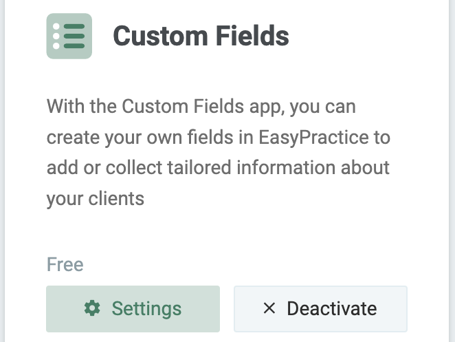 Custom fields app in appstore
