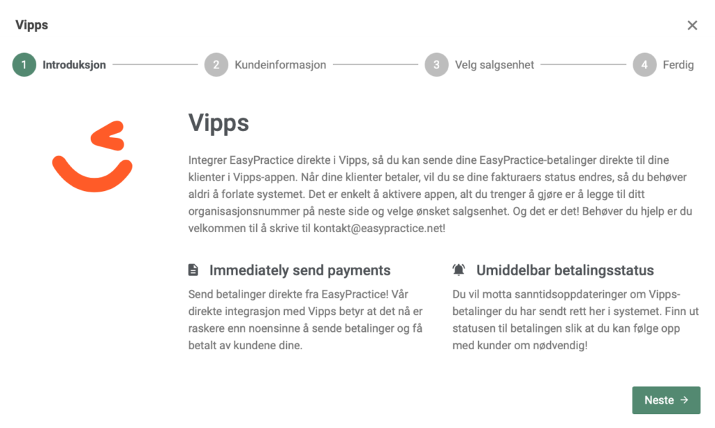 Vipps-integrasjon generell informasjon 